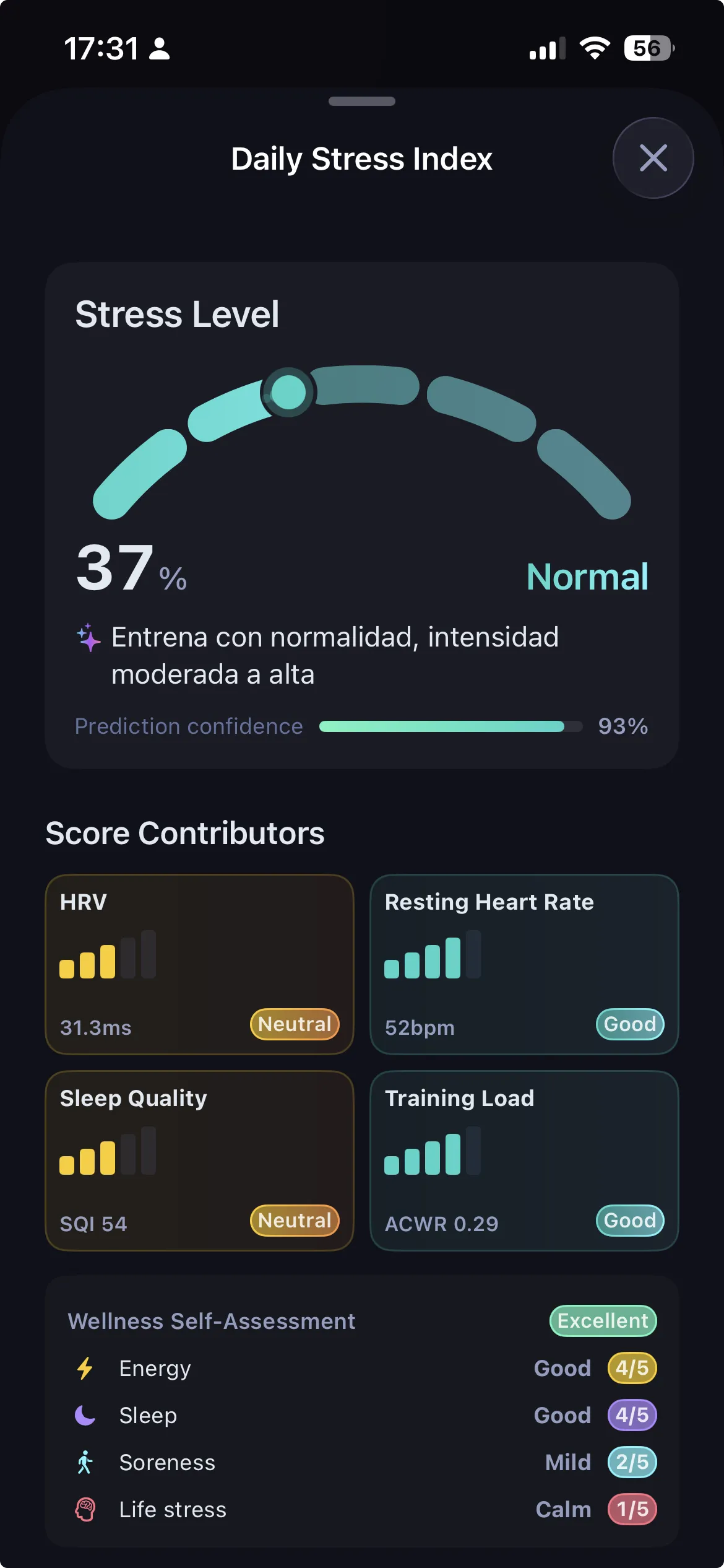 BioPulse Daily Stress Index